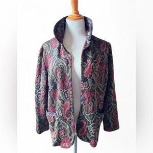 Vintage Bedford Fair Floral Patterned Jacket with Button Closure